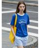 Poebeo21 Vintage Graphic Color Block Short Sleeve T-Shirt (Ftdbts031)
