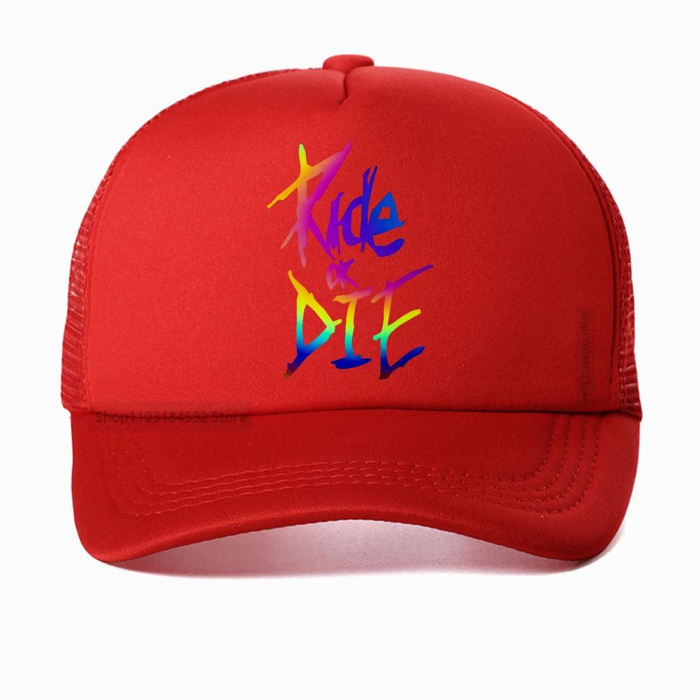 Graffiti print RIDE OR DIE street style basebal cap Fashion Unisex casual style mesh hat summer adjustable snapback hat Adjustable