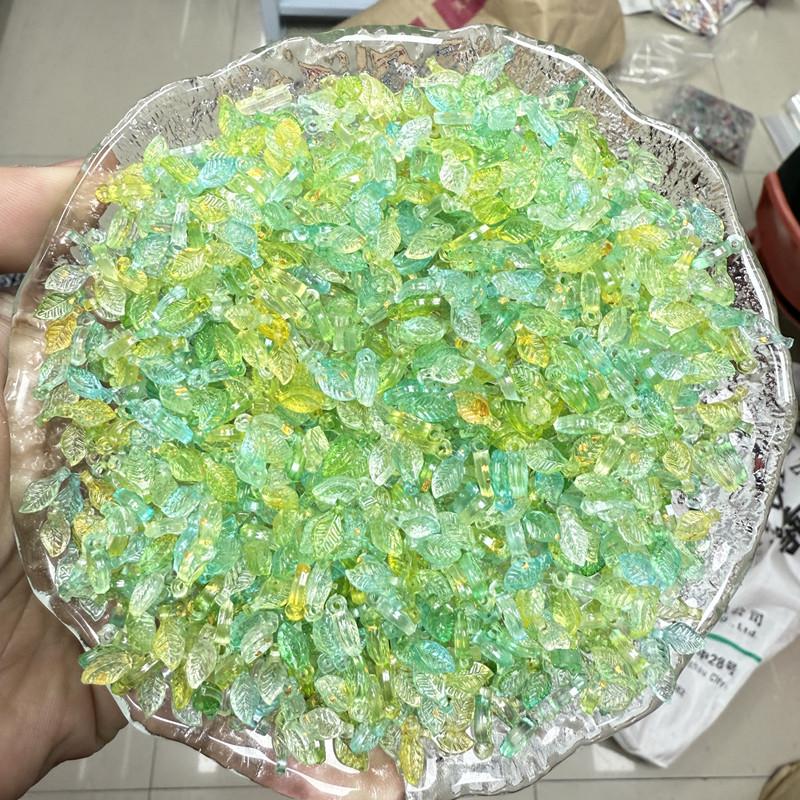 Acrylic Mini Grape Leaf Beaded String for DIY Jewelry Making: Bracelets & Necklaces