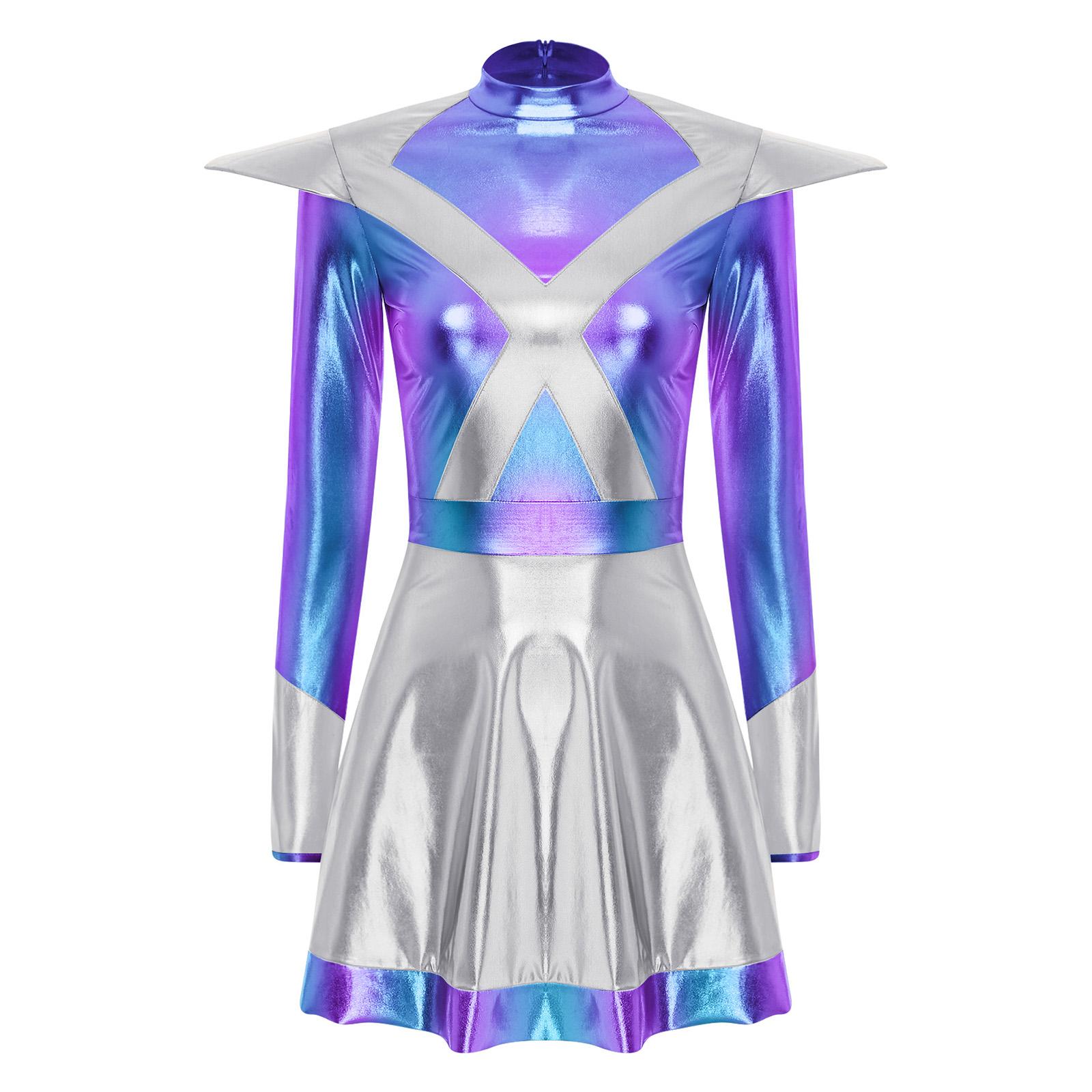 Cheerleading Uniform Outfits for Woman Cheer Dancewear Long Sleeve Teamwear Adults Rhinestone Cheerleading Halloween Costume S