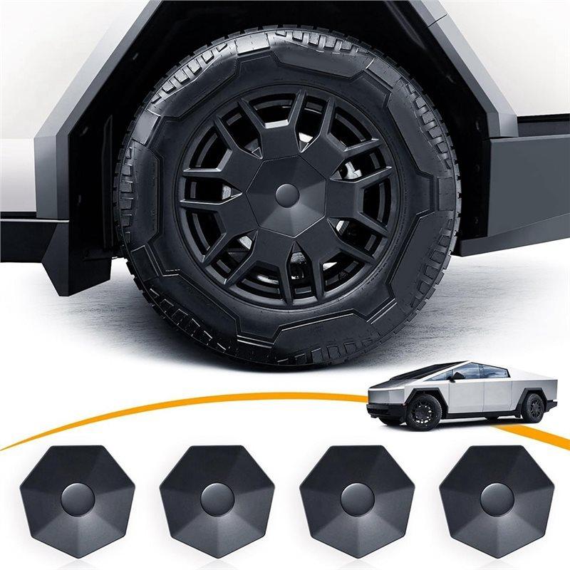 For Tesla Cybertruck 2024 4PCS Wheel Caps, Removable ABS Center Hub Cover, Easy tallation Cyber Truck Accessories