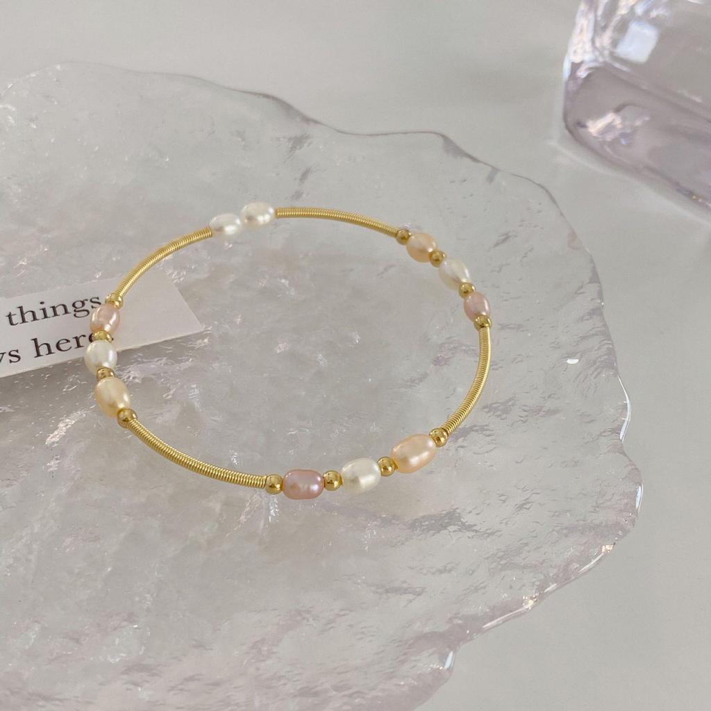 Irregular Freshwater Pearl Bracelet: Elegant Handmade Jewelry for Women