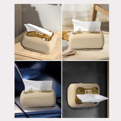 Tissue Storage Box Lightweight Suction Cup Paper Towel Container Wet Wipes Dispenser Box Silicone Napkin Holder Rack