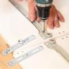 8pcs Bed Hinge Rain Supply Rail Brackets Bedframe Frame Risers Hook Cabinet Hinges Brackets Buckle Stainless Steel All-match