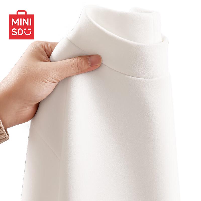 

MINISO Men s Brushed Fleece-Lined Thermal Base Layer Top M