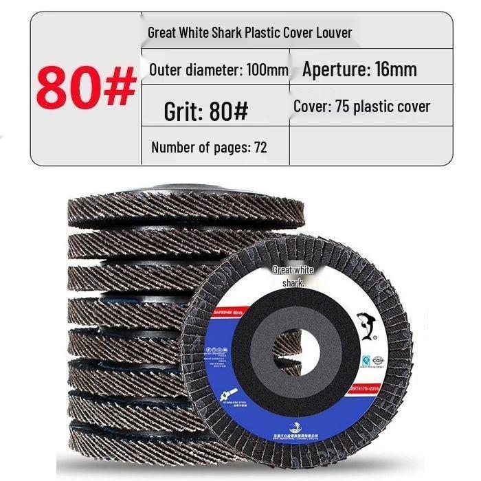 Full Box of Great White Shark Stainless Steel Grinding and Polishing Flap Discs for Angle Grinders