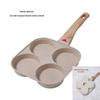 Non-stick Household Breakfast Frying Pan for Making Fried Eggs, Burgers, or Steaks with Four Holes.