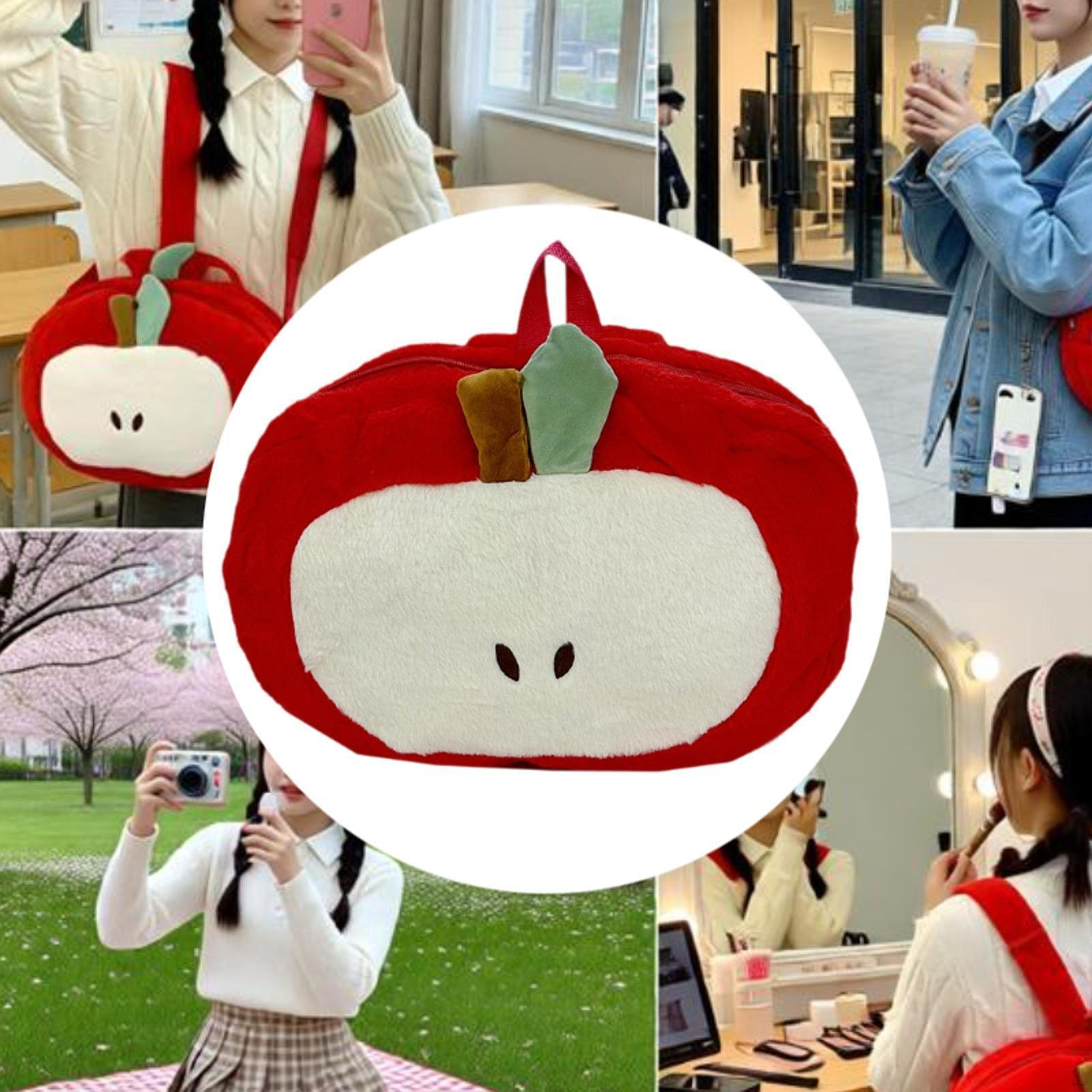 

Cute Apple Backpack Large Capacity Casual Daypack for Daily Party Dating