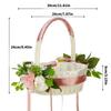 Rattan-Blumenkörbe Kleine Halbmond-Rattan-Körbe Mit Griff Und Plastik-Einsatz Für Hochzeits- Und Heimdekorationen