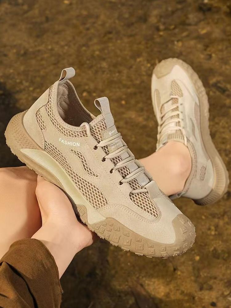 Fashion Breathable Men's Casual Sneakers Gray Thick Platform Unisex HikingTrekking Shoe In Promotion Walking Light Gym Male Sports Shoes