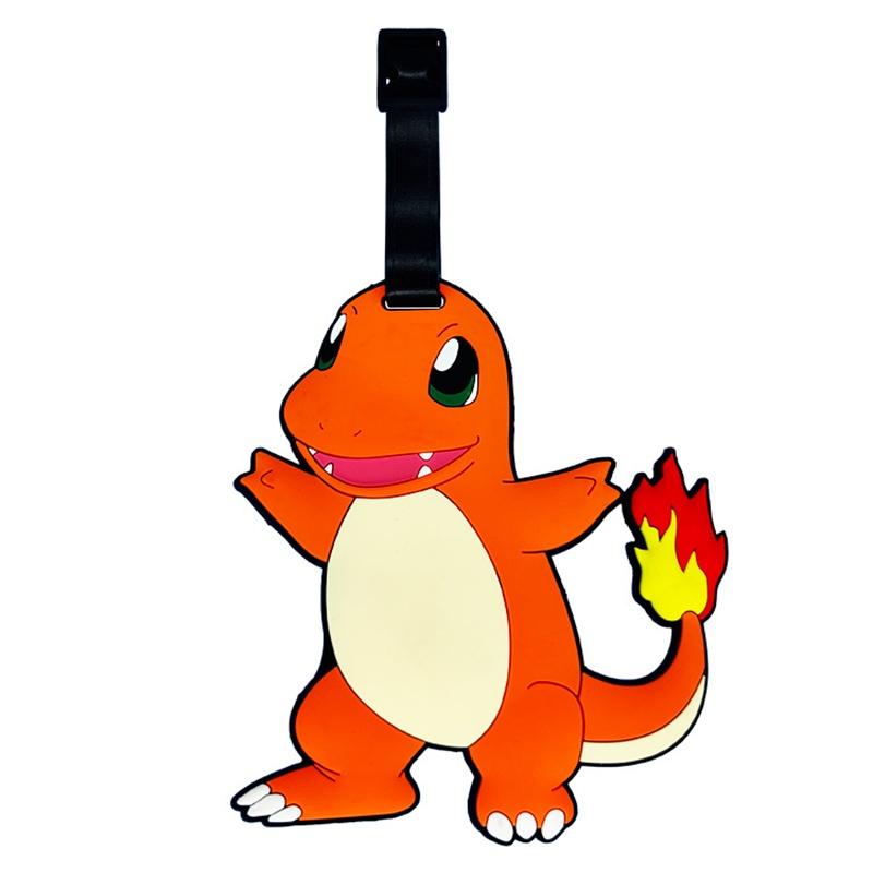 Luggage Tag Cartoon With Name Charmander Pikachu Psyduck Toy