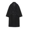 2023 Autumn/Winter Women's European-American Double-Breasted Mid-Length Loose Coat