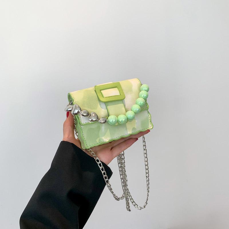 

Мини Маленькая свежая сумка-мессенджер Foreign Style с цепочкой на плечо для девочек Маленькая квадратная сумка