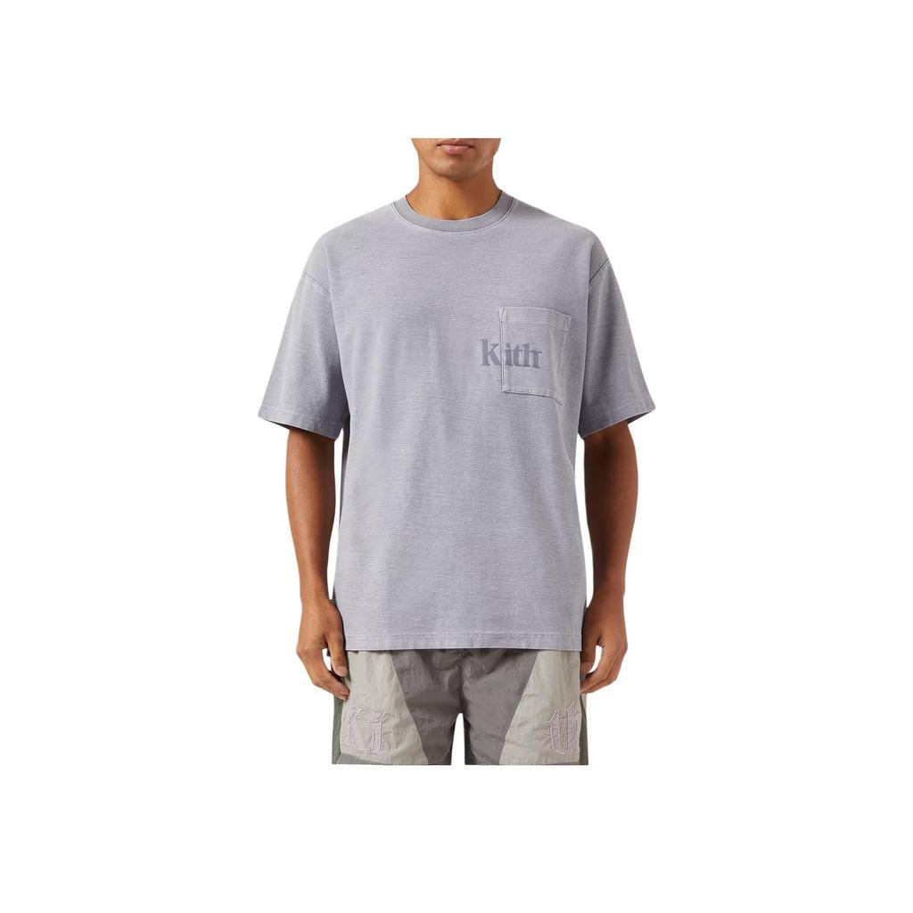 Kith Quinn T-Shirt Hellindigo Herren Tops Blau KHM031086-415