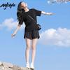 MJ STYLE Women's Cool-Feel Pique Fitted T-Shirt