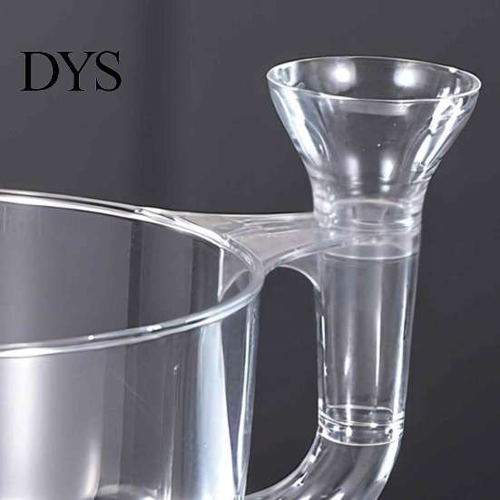 Kitchen Counter Organizer Clear Self Rinsing Berry Washing Bowl, Side Drain Spout And Spiral Convex Modern Fruit Storage Cleaning Container,