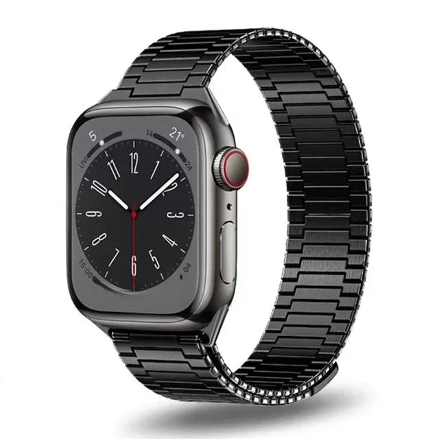 Luxury Magnetic Strap for Apple Watch 11 10 9 8 Band Ultra 3 2 49mm 46 44 45mm Titanium Color Bracelet for iWatch 7 se 6 40 41mm