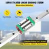 VEVOR 2X 15-1500mm Linear Guideway Rail with 4Pcs Pillow Block Carriage Bearing Block for 15mm Slotted Block Square Block Linear Rail Routers CNC Set