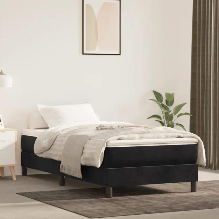 VidaXL Pocket Spring Bed Mattress Black 90x210 Cm Thickness 20 Cm Velvet,mattress,bed Mattress,divan Mattress,