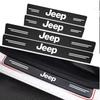 Car Door Sill Carbon Fiber Sticker Threshold Sticker For TRAILHAWK COMMANDER LIBERTY Wrangler Lanyard Car Accessories