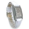 Used HERMES Tandem TA1.210 Silver Gray Dial White Leather Belt White Quartz QZ Ladies Watch Brand Good Condition Working