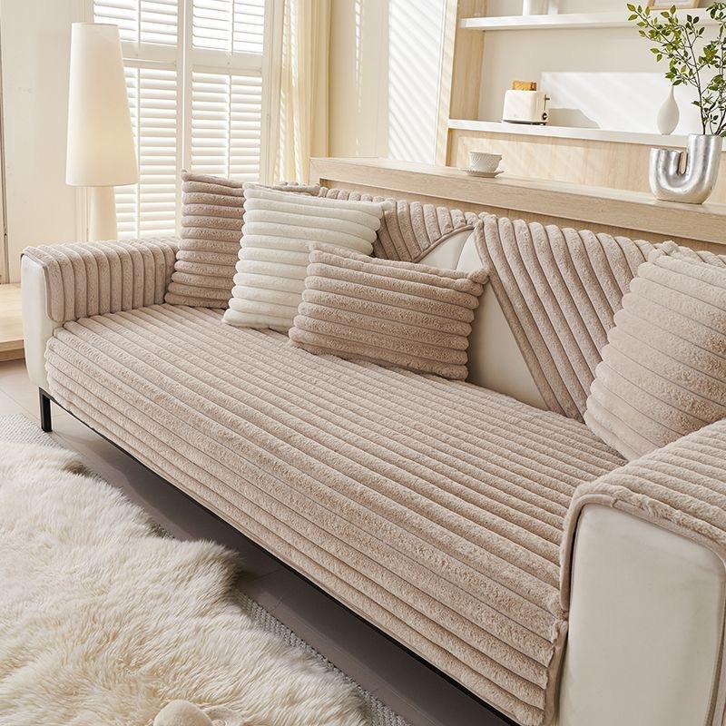 Luxury Plush Sofa Cushion, Winter Warm Flannel Chair Cushion, Soft Comfortable Decorative Cushion for Couch, Sofa, Bed