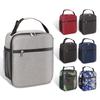 Thermal Lunch Bag for Women Gray Oxford Cloth Aluminum Foil Insulation Shoulder Bag Waterproof Picnic Cooler Container Handbags