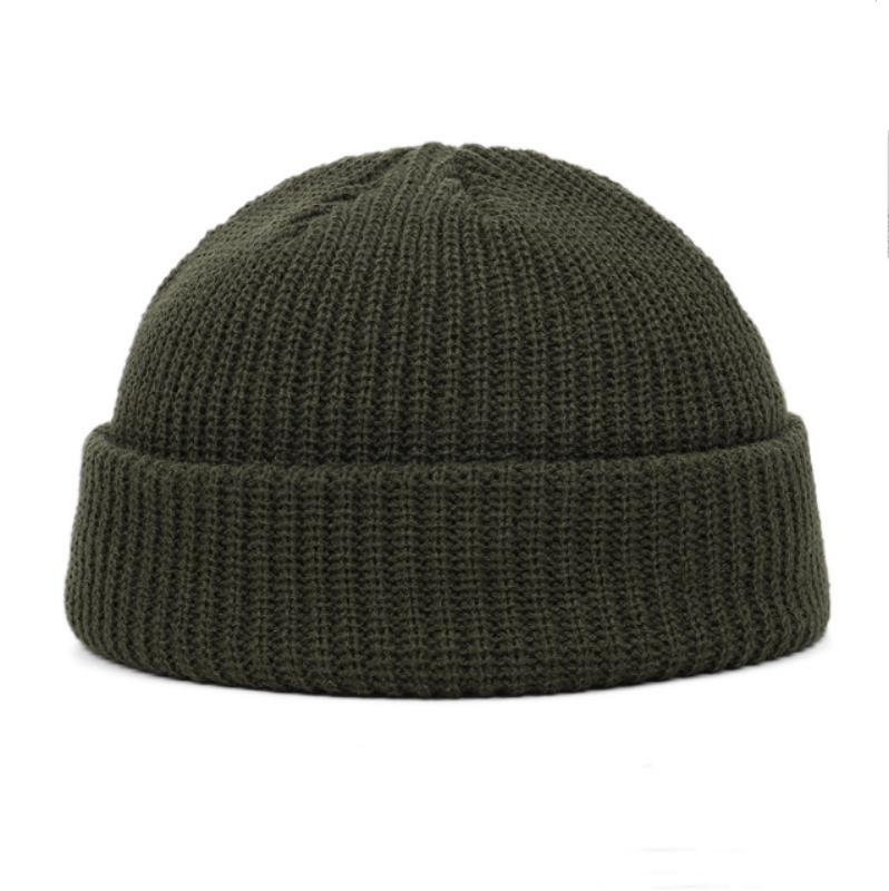 Unisex Winter Beanies for Men Women Hats Hip Hop Cap Street Knitted Casual Solid Pumpkin Portable Melon Casual Cap