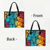 Vibrant Crackle Art Tote Bag Casual Large Capacity Daily Commuter Shopping Handbag