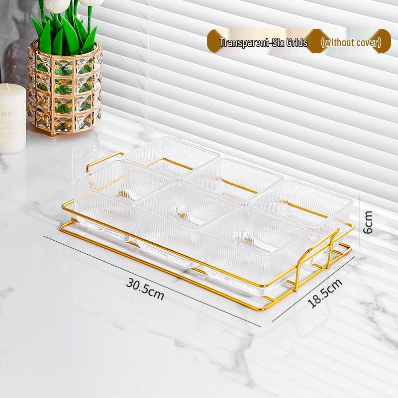 Creative Fruit and Snack Storage Platter with Nut Compartments for Home, Bar, and Living Room