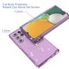 For Samsung Galaxy S23 Ultra Case Compatible with MagSafe Glitter Clear Phone Back Cover with Lens Film
