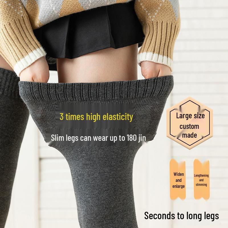 Large Over-the-Knee Loose Thigh Socks for Men & Women, Non-Slip Silicone Slim Stockings - Autumn/Winter