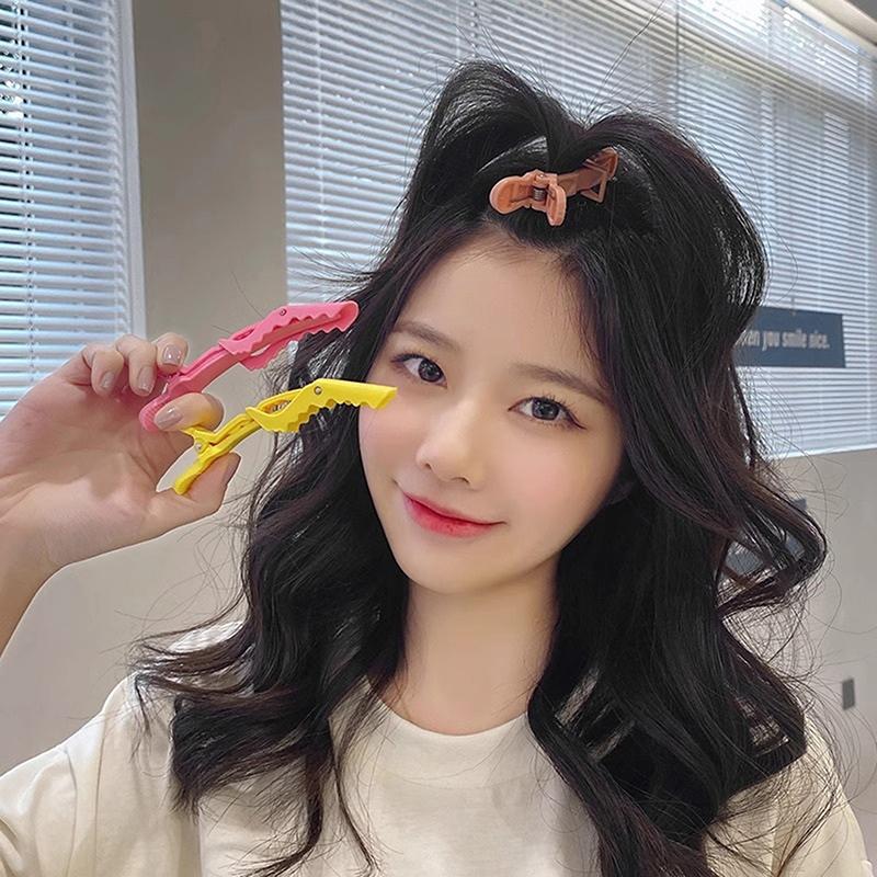 6 ks Plastové aligátoří sponky do vlasů, Kadeřnické svorky, Skřipce do vlasů, Profesionální kadeřník, Salonní stylingové sponky, Vlasové doplňky