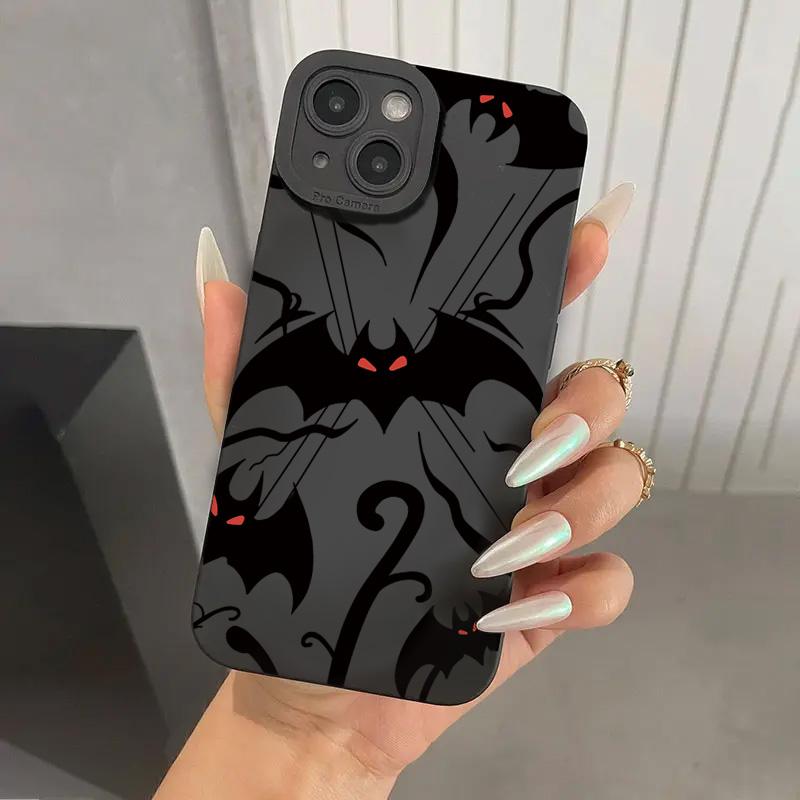 With Bat Print Silicone Phone Case For Samsung Galaxy S26 A56 A55 A54 A53 A36 A35 A34 5G S25 S24 S23 S22 Ultra Plus S21 FE Cover