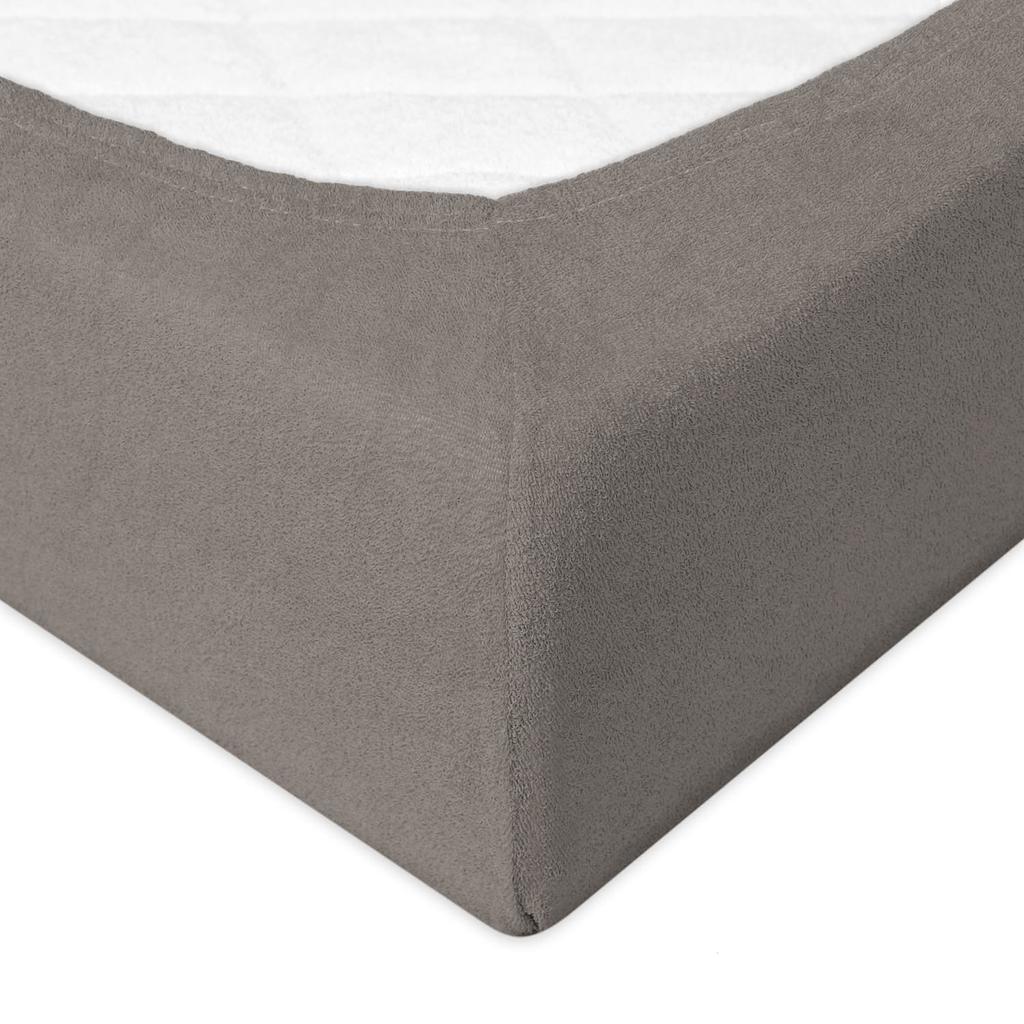 Prześcieradło frotte z gumką 150/160x190/200 classic szare