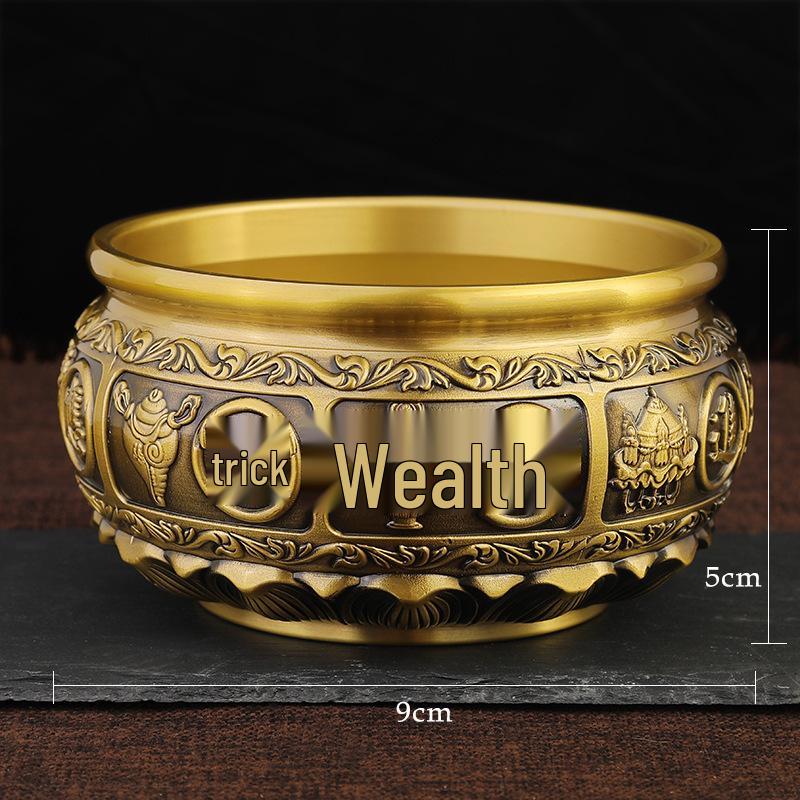 Pure Brass Cornucopia Wealth-Attracting Ornament for Home or Office