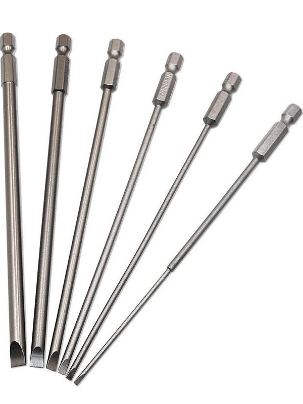 Japan S2 Steel Magnetic Slotted Flat Head Electric Screwdriver Bit