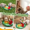 New Pet Snuffle Mat Round Rabbit Foraging Mat Foldable Portable Bunny Puzzle Mat Pet Supplies for Guinea Pig Kitten and Puppy