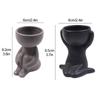 Creative Ceramic Succulent Planter Gray Hugging Doll Pot Home Decor Craft 1481