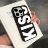Personalized English Letters Kiss Lychee Grain Phone Case for iPhone 17 AIR 16 15 14 13 12 11 PRO MAX PLUS Y2K Shockproof Cover