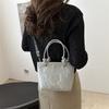 Trendy Korean Style Canvas Bucket Bag Summer 2024 Women's Small Fashion Handbag