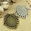 REGELIN Antique bronze/Antique Silver Oval Filigree Cameo Cabochon Base Setting 18*25mm 10pcs/lot Cabochon Pendant Settings