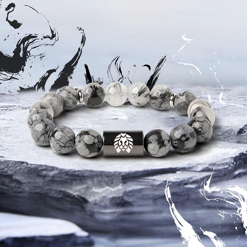 Rastaclat Little Lion Xuan Ye Series Ink Painting Xuan Beads Alloy Little Lion National Style Bracelet Chain Men and Hyun boys model RC1TBB00281 F