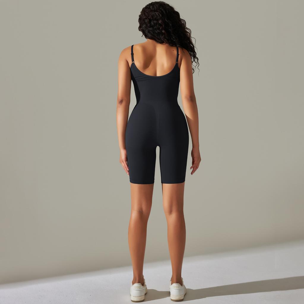 Seamless And Sexy Peach Hip One-piece Suspender Yoga Jumpsuit, Shapewear, Fitness Exercise Back Yoga Suit