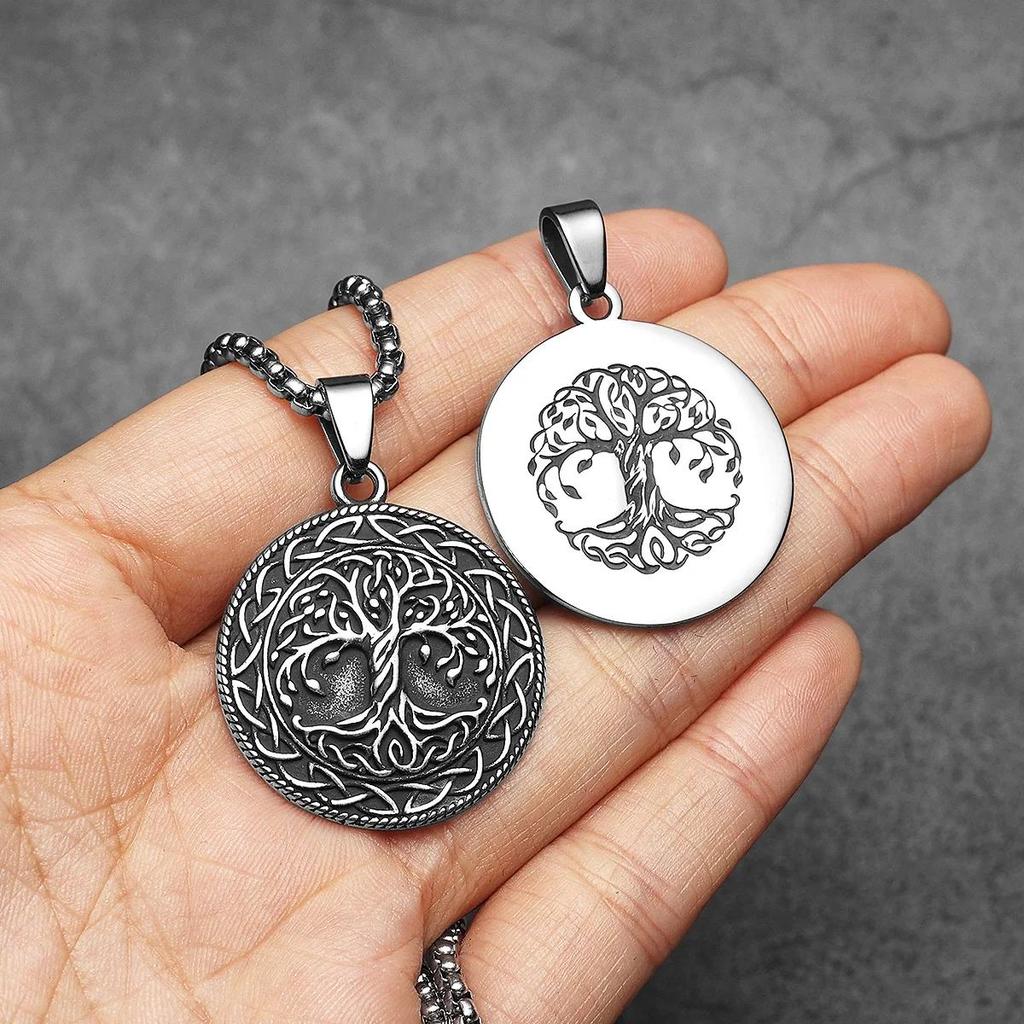 Vintage Tree of Life Pendant Necklace Chain Unisex Fashion Gothic Amulet Talisman Jewelry Party Gift