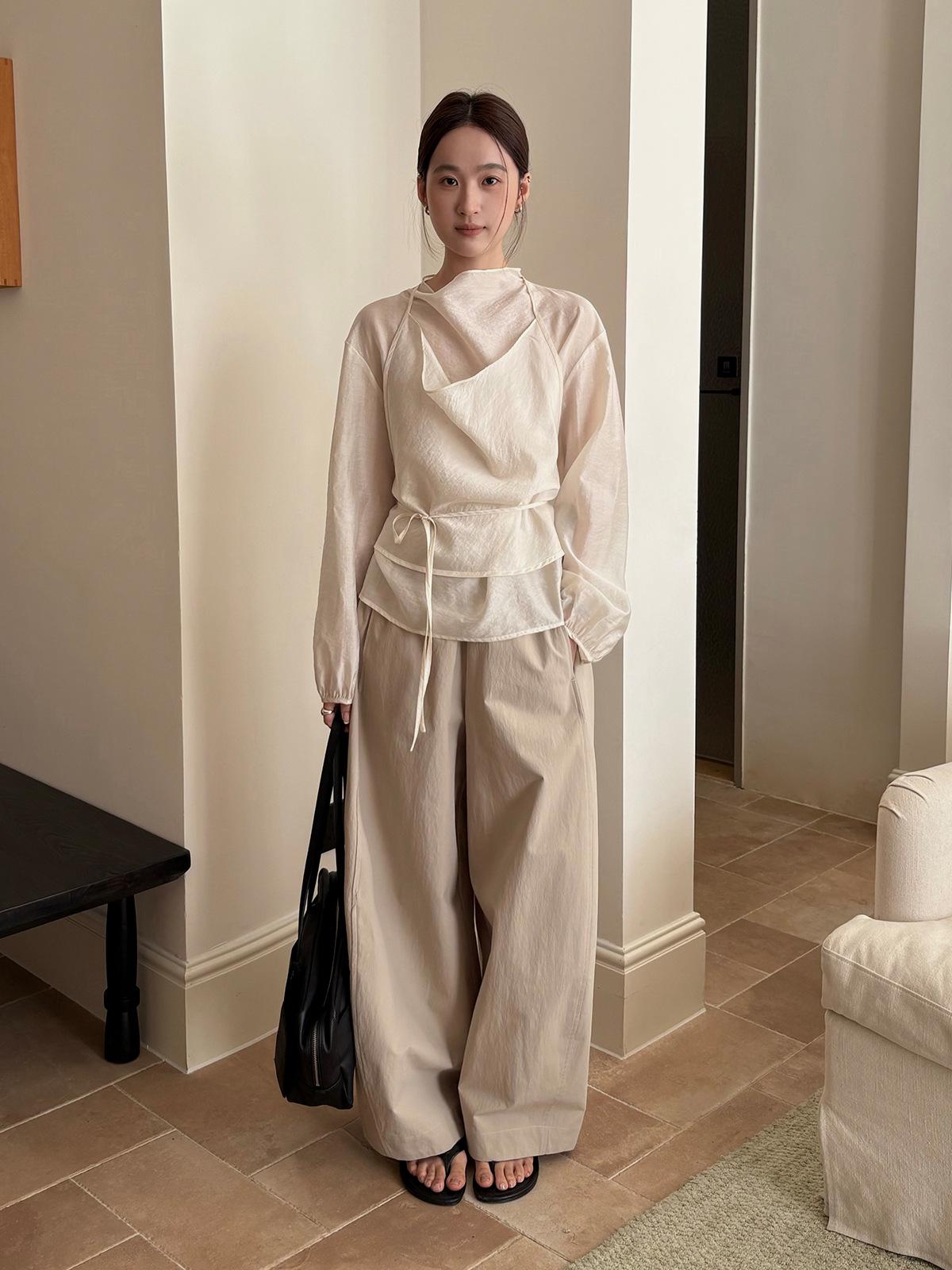 TG Woman s Loose, Comfortable Cotton Blend Wide-Leg Pants 2026 - Slimming, Long Spring Favorite One Size хаки
