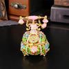 Exquisite Metal Trinket Box Telephone Shape Jewelry Case Small Accessory Storage Box for Displaying Delicate Accessories