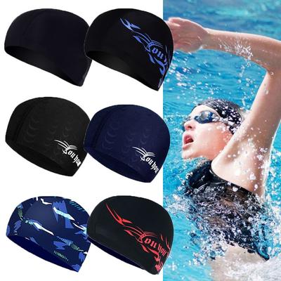Einheitsgröße Sportzubehör Badekappe Langes Haar Schutz Elastischer Nylon-Turban Pool Badehüte