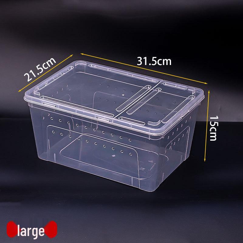 Transparent Multi-Size Handheld Pet Breeding Box and Tank for Turtles, Goldfish, and Hamsters