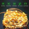 10m100LED Solar Fairy Waterproof Copper Wire String Lights Christmas Party Garland Solar Power Lamp for Outdoor Garden Wedding